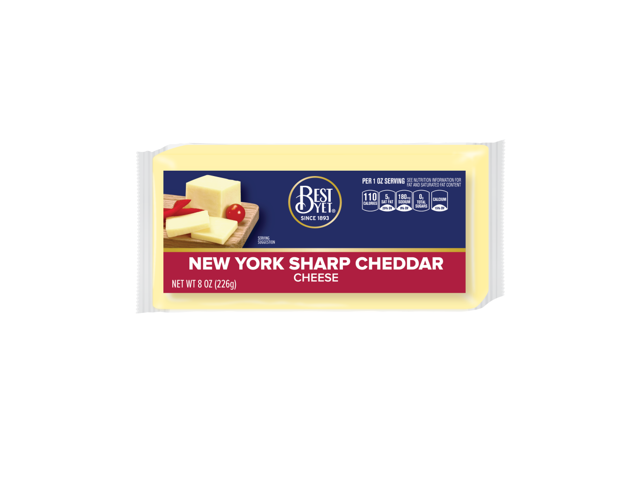 Best Yet NY Sharp White Cheddar Cheese, 8oz