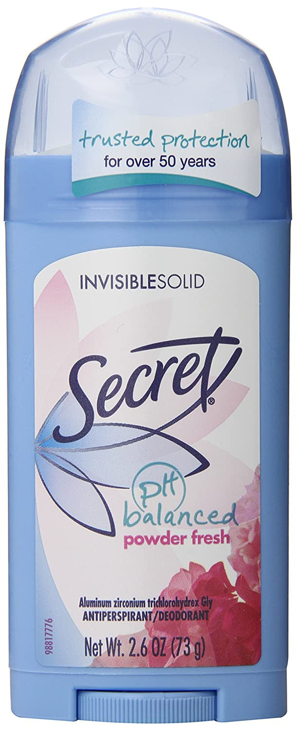 Secret Deodorant, Antiperspirant, Invisible Solid PH balanced Powder Fresh 2.6oz,