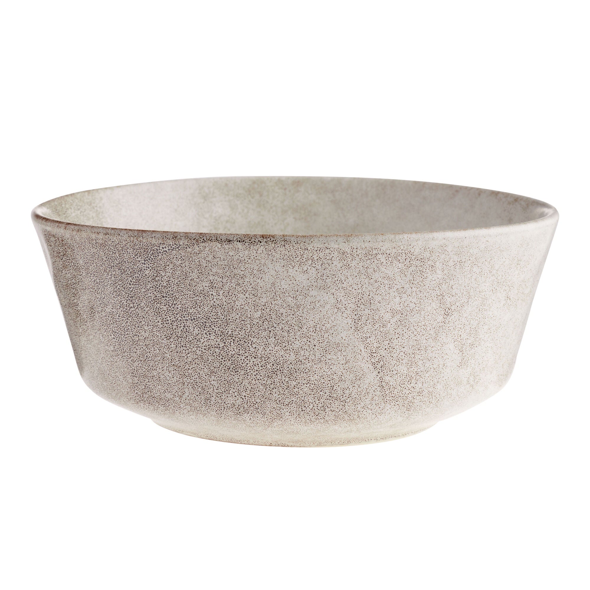 Ivory & Brown Reactive Glaze Serving Bowl, 96oz