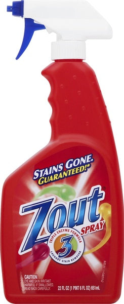 Zout Laundry Stain Remover Spray, 22 fl oz