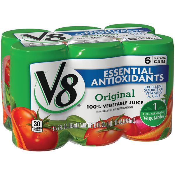 V8 Vegetable Juice, Original, 6pk