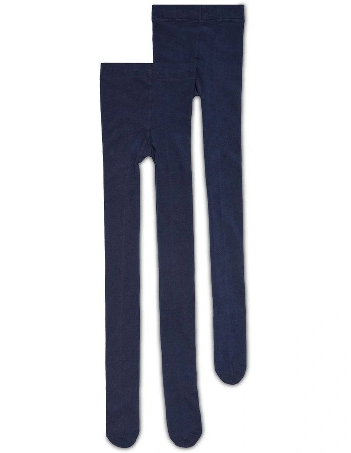 Bonds Kids School Tights 2-pack, Navy