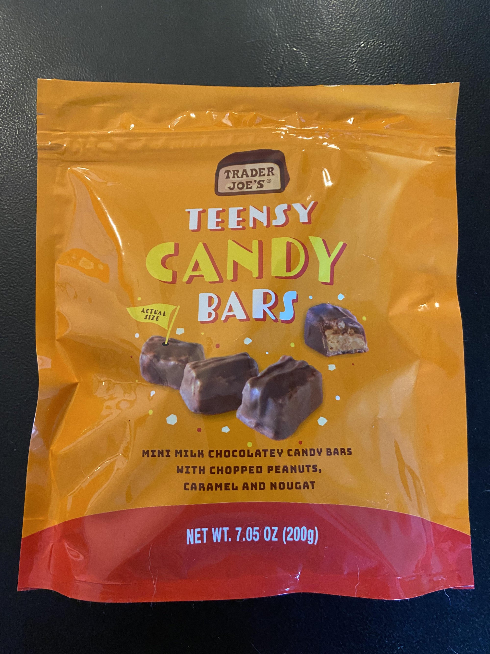 Teensy Milk Chocolate Candy Bars with Peanuts, Caramel & Nougat 7.05oz