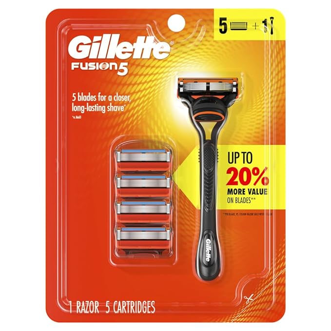 Gillette Fusion5, Razor Handle + 5 Refills