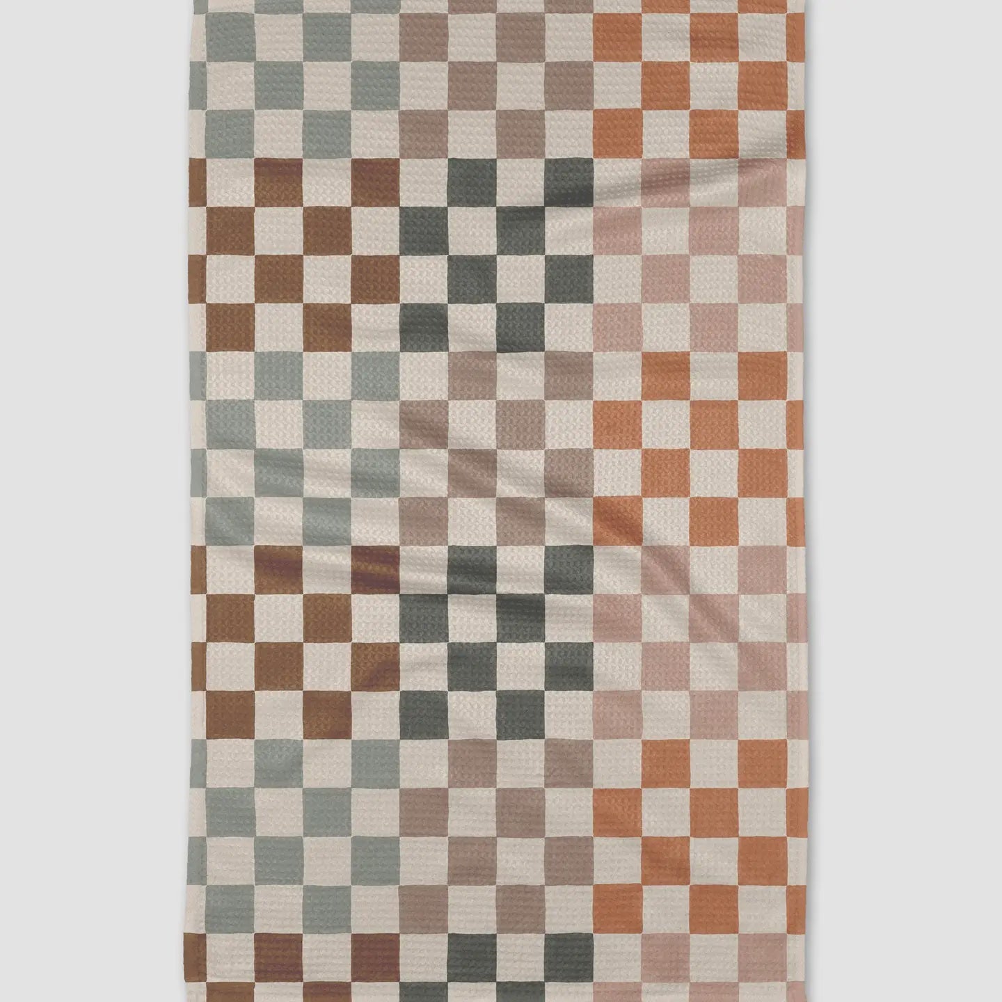 Geometry, Autumn Checkers Tea Towel