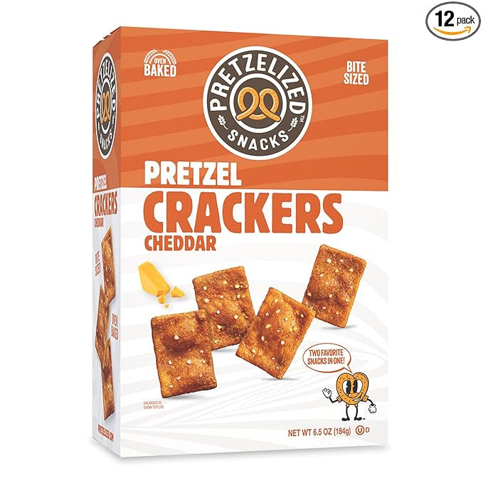 Pretzelized Pretzel Crackers, Cheddar 6.5oz