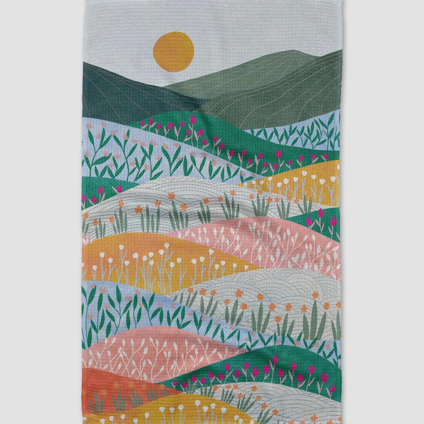 Geometry, Sunrise Mountains Tea Towel