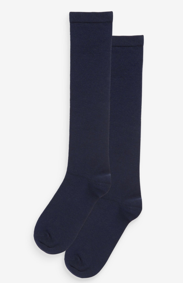 Navy Blue Modal Blend Knee High Socks 2 Pack - Size ONE