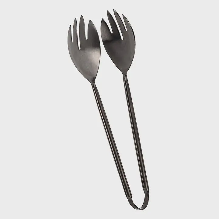 Matte Black Salad Tongs, 10"