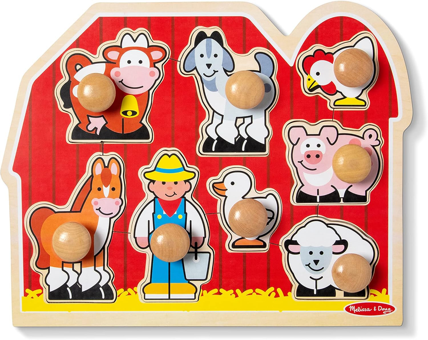 Melissa & Doug, Farm Animal Jumbo Knob Puzzle