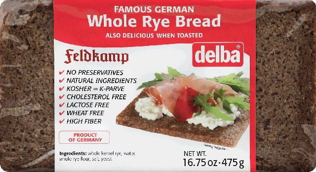 Delba Famous German Whole-Kernel Sourdough Rye Bread, 16.75oz