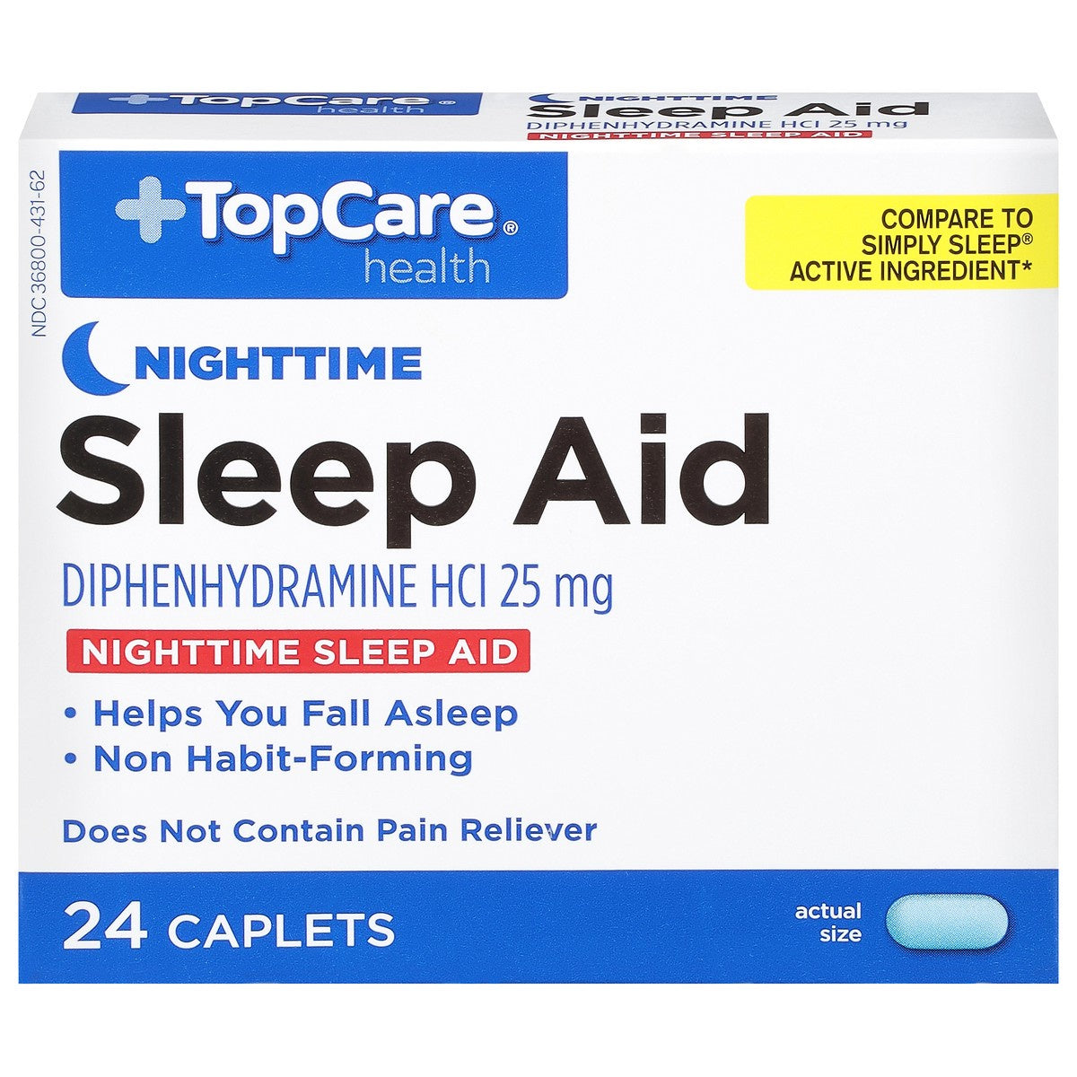 Topcare Nighttime Sleepaid Caplets 24ct