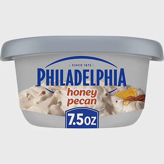 Philadelphia Cream Cheese, Soft Spread, Honey Pecan 7.5oz