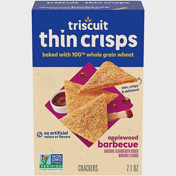 Nabisco Triscuit, Thin, Applewood Barbecue, 7.1oz