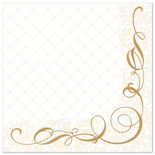 Papstar Royal Collection Napkins Megan-gold 40x40cm