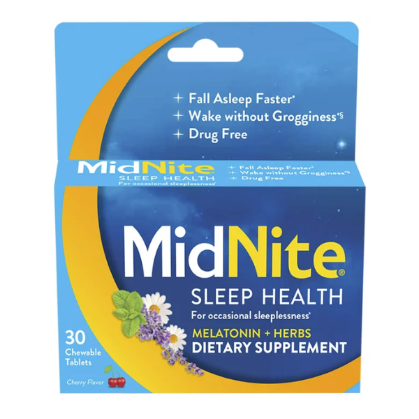 MidNite Sleep Health, Cherry Flavor, 30 Chewable Tablets