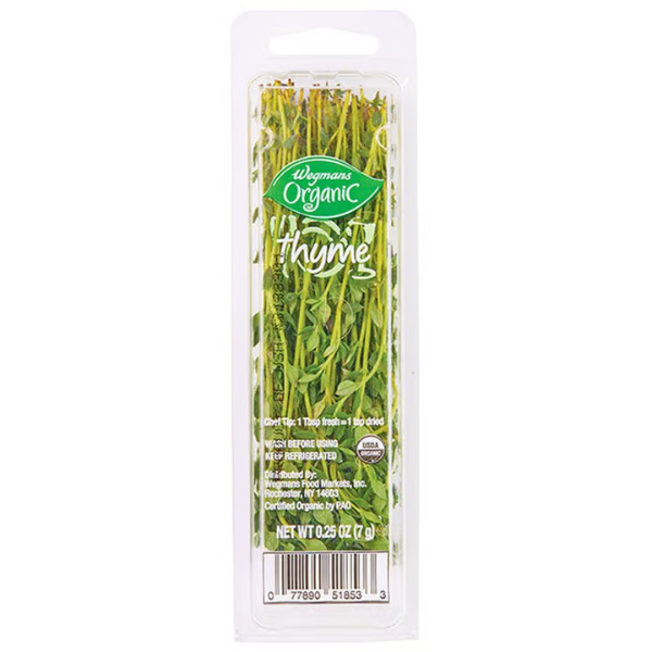 Wegmans Organic Herbs, Thyme, 0.25 oz clamshell