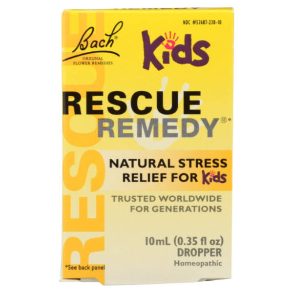 Bach Rescue Remedy Natural Stress Relief for Kids Homeopathic Dropper, 0.35fl oz(10mL)