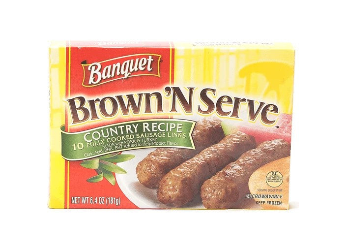 Banquet Brown 'N Serve Country Beef Sausage Links, 6.4oz