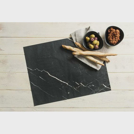 Black Marbled Greaseproof Paper 10pk