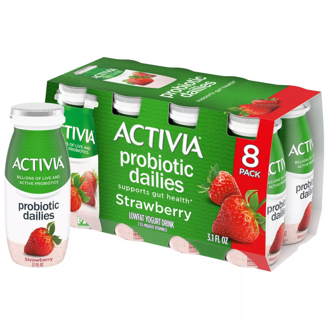 Activia Probiotic Dailies Strawberry Yogurt Drink - 8ct/3.1 fl oz Bottles