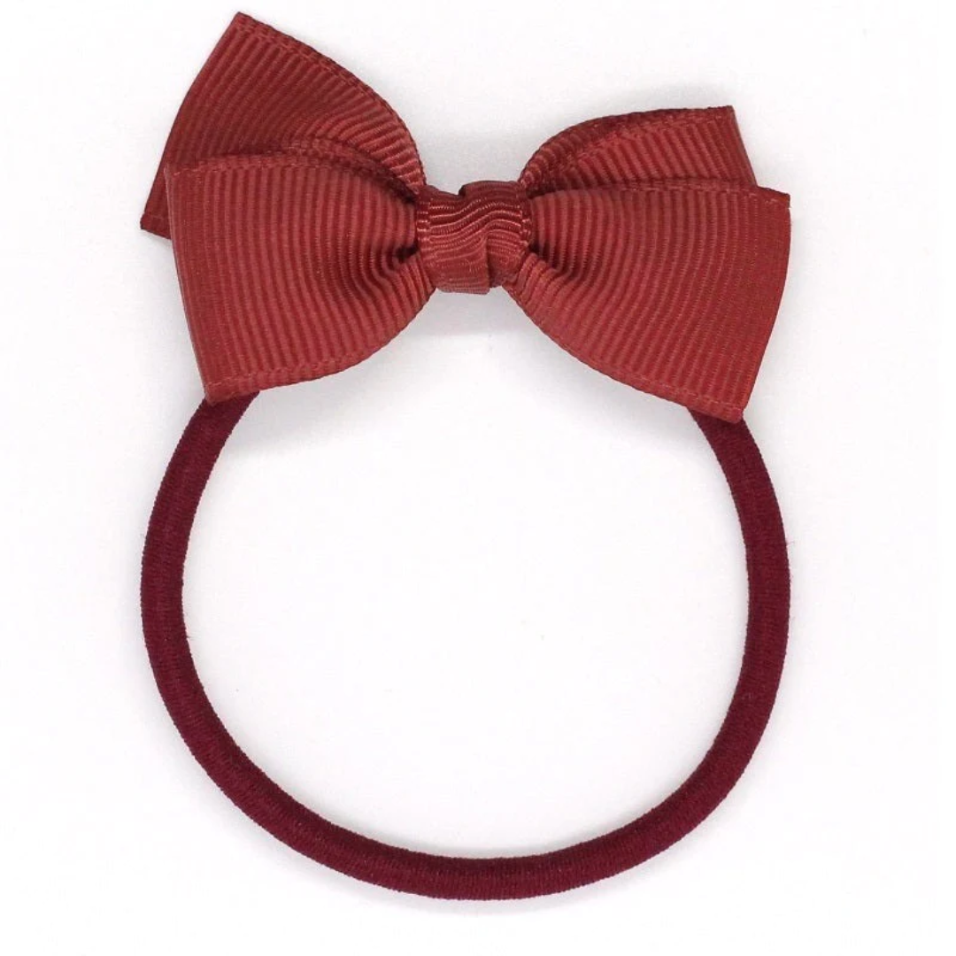 Ribbies Small Bow Elastic - Rust