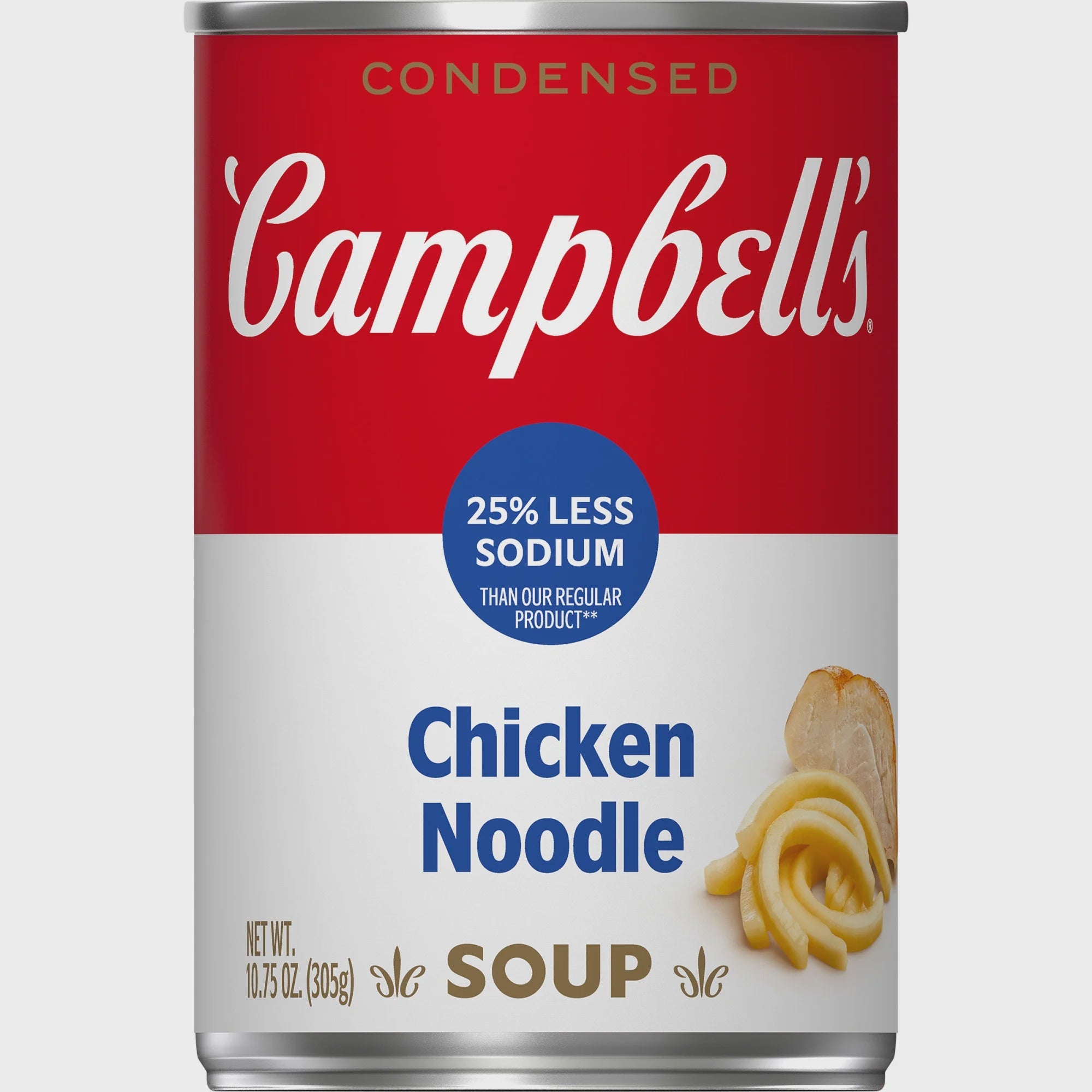 Campbell's Condensed Soup, 25% Less Sodium Chicken Noodle, 10.75oz