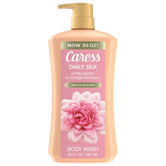 Caress Body Wash, White Peach & Orange Blossom 30oz