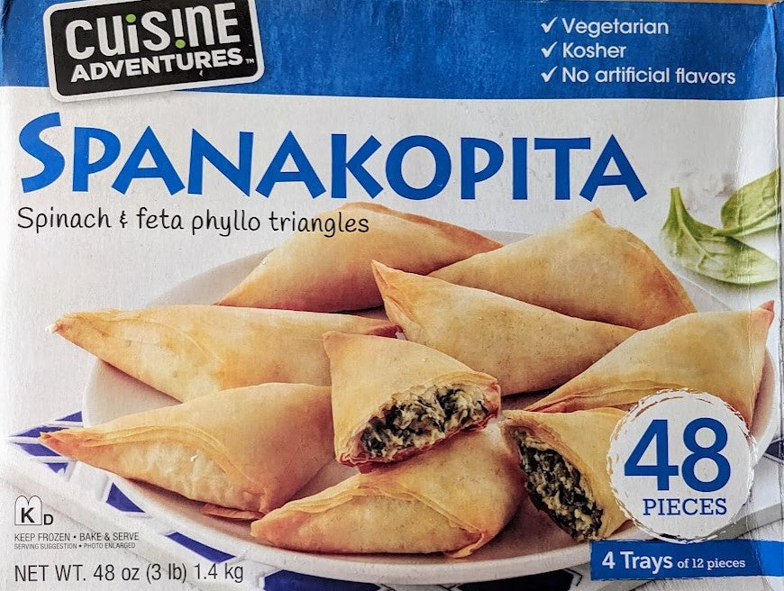 Cuisine Adventures Spanakopita, 48 ct