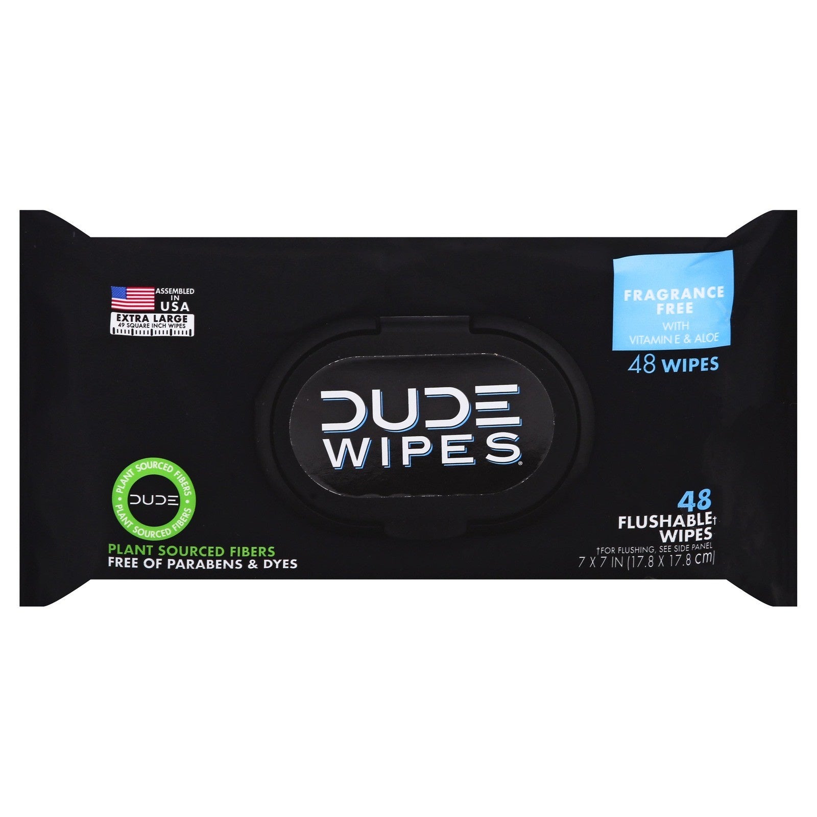 Dude Wipes XL Flushable Fragrance Free 50ct