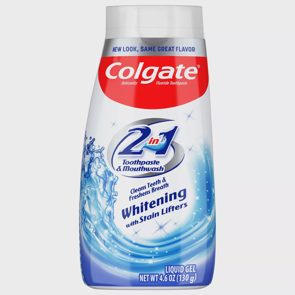 Colgate Toothpaste 2-in-1, Toothpaste&Mouthwash Whitening Gel 4.6oz