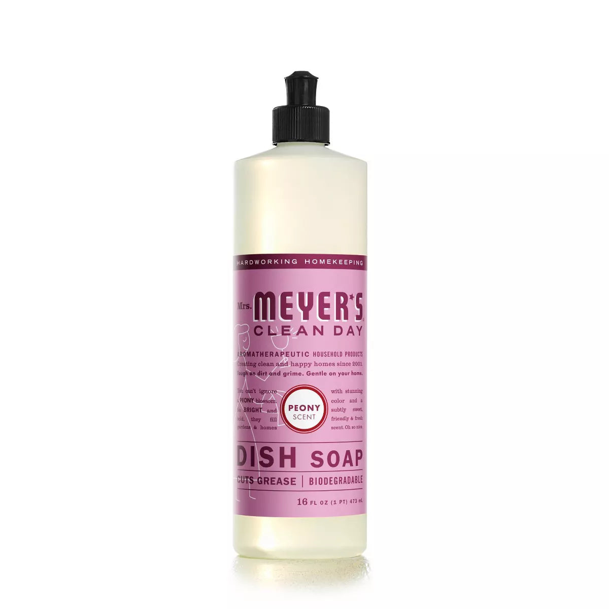 Mrs Meyers's Dish Soap, Peony Scented 16oz