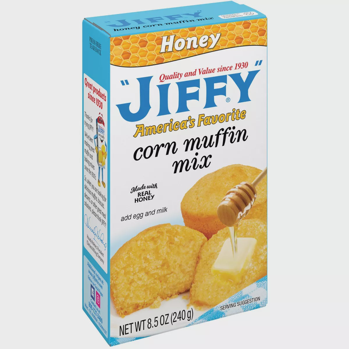 Jiffy Corn Bread Mix, Honey 1ct