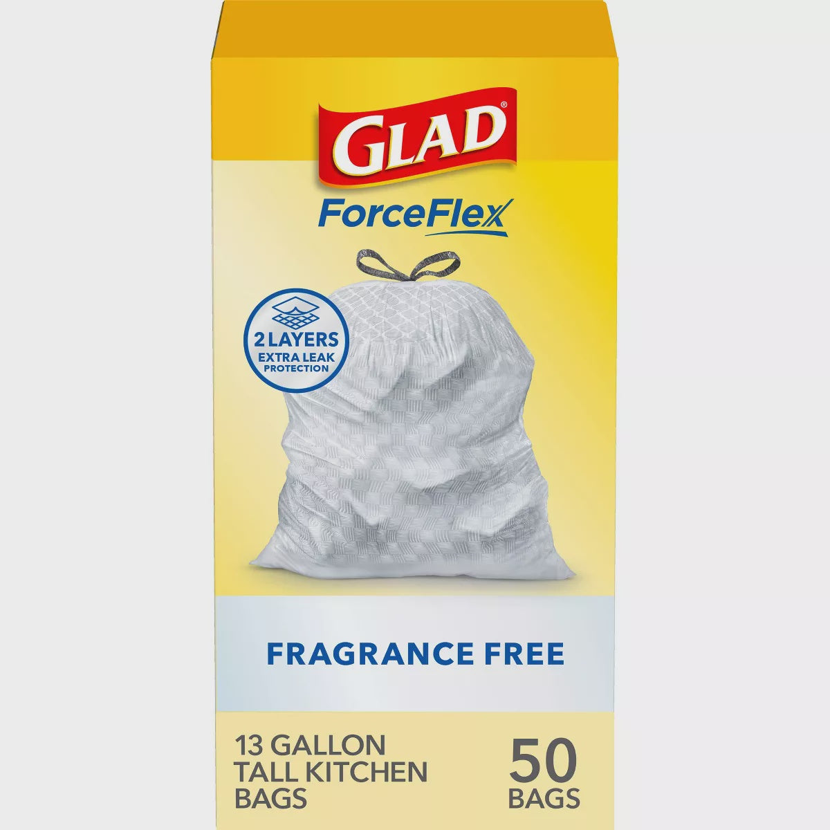 Glad Trash Bags, Forceflex Fragrance Free 50ct