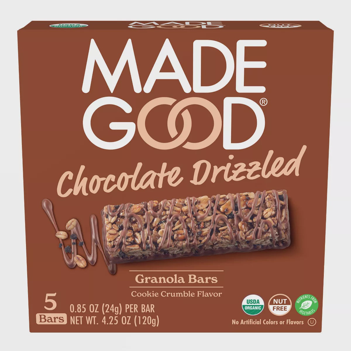 Madegood Granola Bars, Chocolate Drizzled Cookie Crumble 5ct