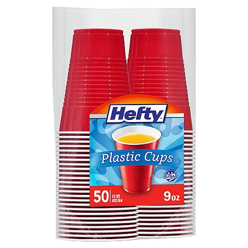 Hefty Red Cups, 9oz - 50ct