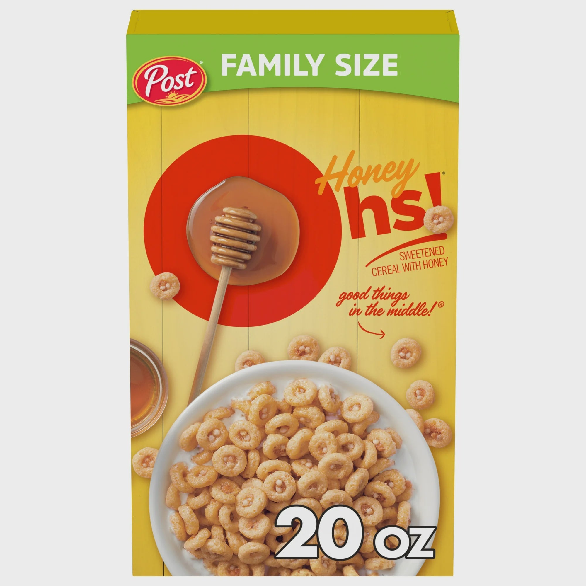 Post Honey Oh's Cereal, 20 oz