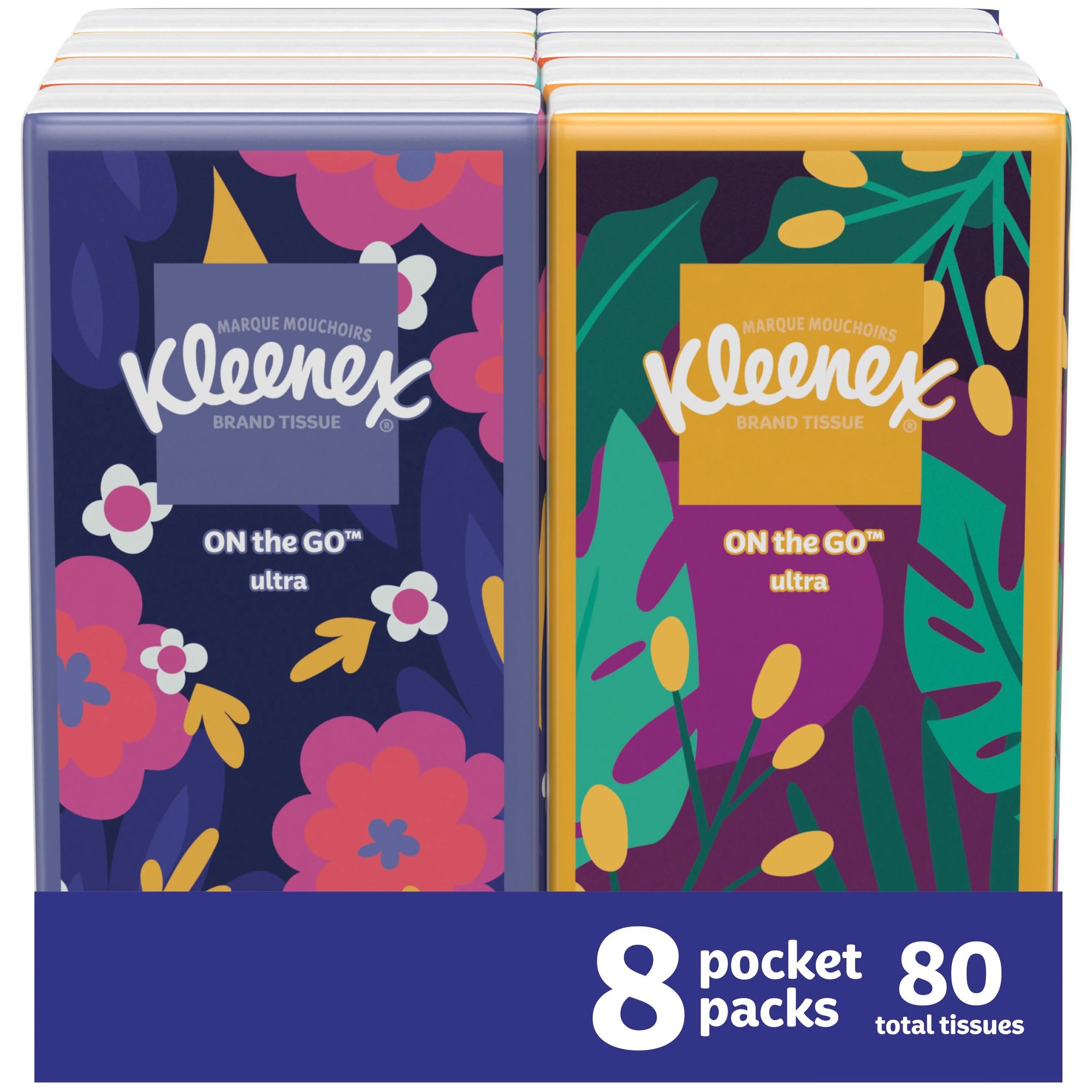 Kleenex Tissues, On The Go, 8 Pack