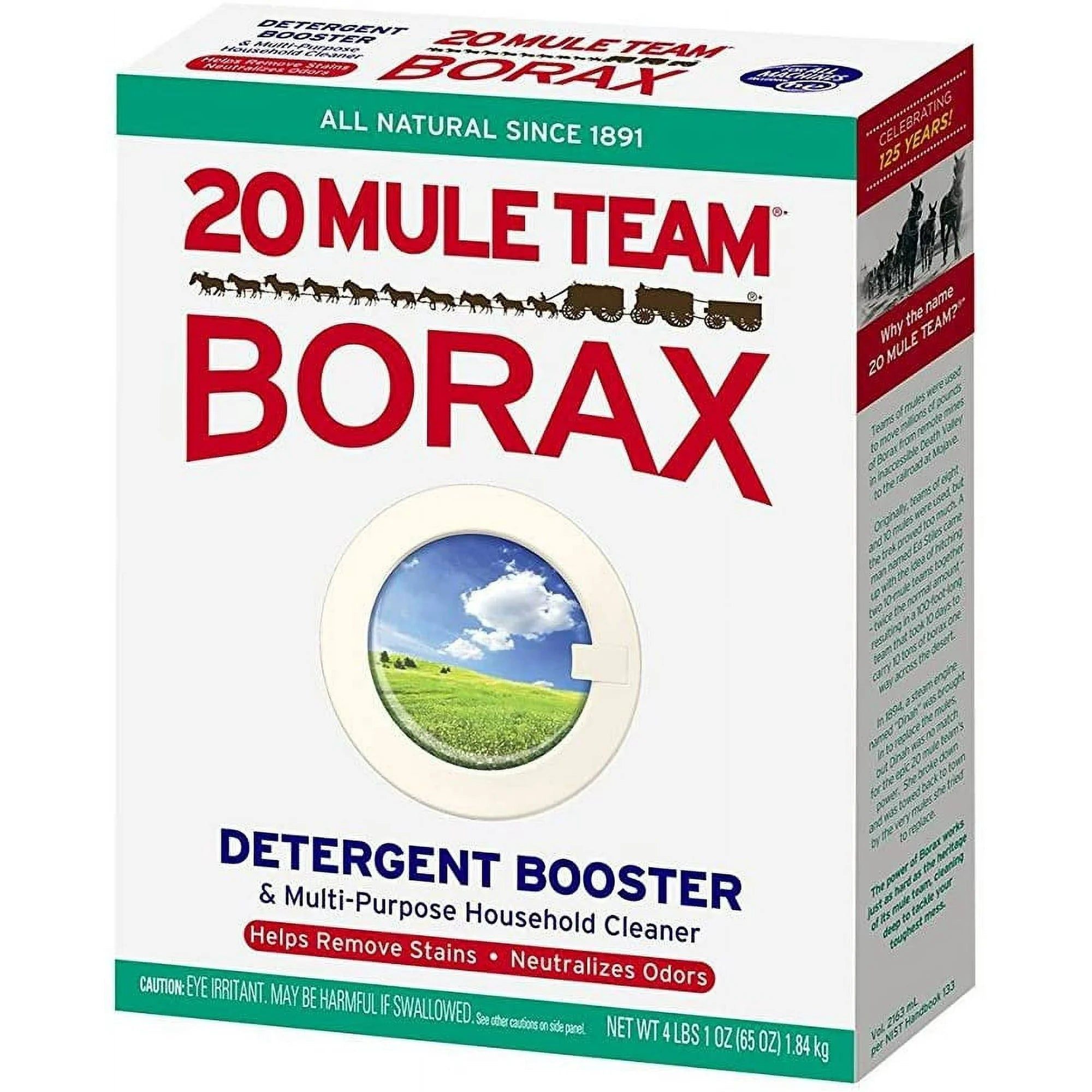 20 Mule Team Borax Detergent Booster & Multi-Purpose Household Cleaner, 4lbs1oz