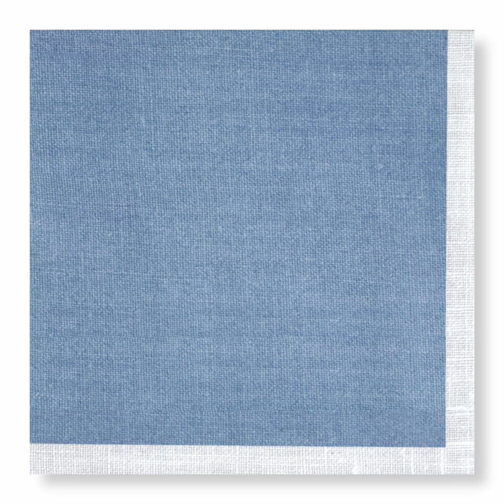 Manor Road Linen Blue Dinner Napkin 20pk