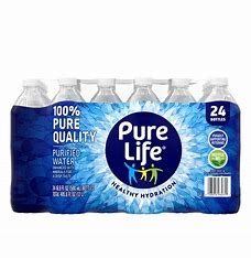 Pure Life Bottled Water, Purified 16.oz, 24ct