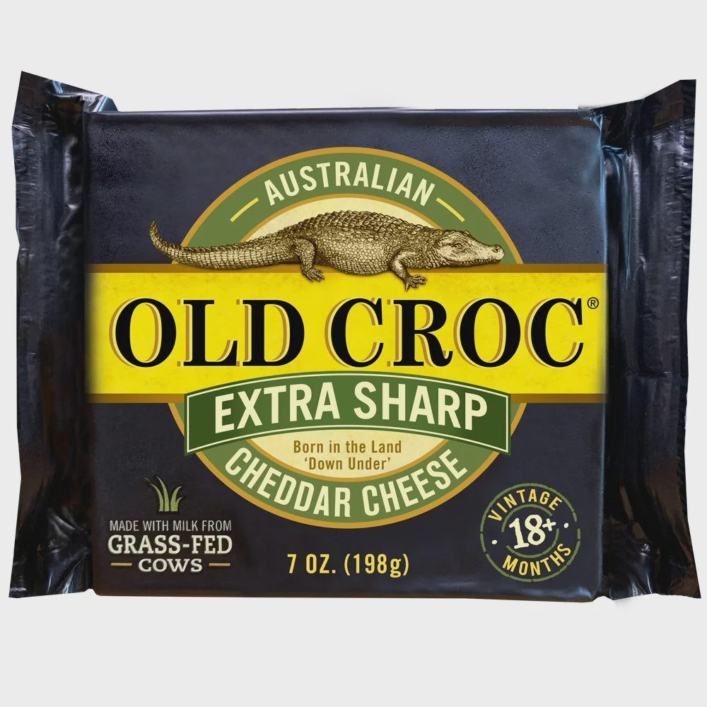 Old Croc Australian Cheddar Cheese, Extra Sharp, 7oz