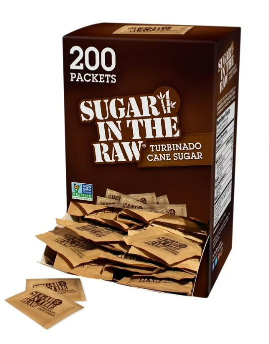 Sugar In The Raw Turbinado Cane Sugar, 200 Packets