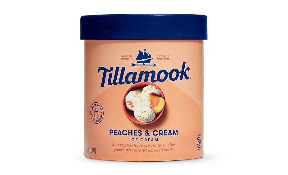 Tillamook Ice Cream - Peaches and Cream, 48 oz