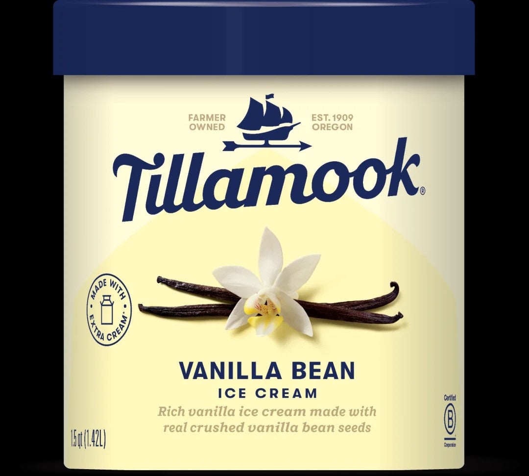 Tillamook Ice Cream - Vanilla Bean, 48 oz