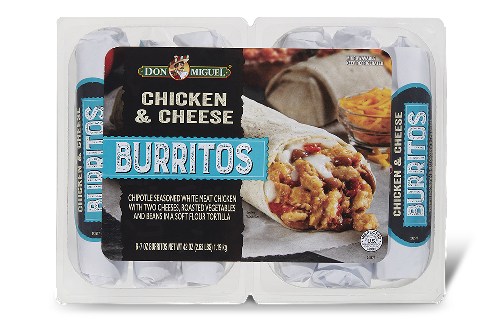 Don Miguel Chicken & Cheese Burritos, 6ct