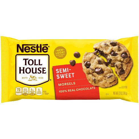 Nestle Toll House Semi-Sweet Chocolate Chips, 12 Oz