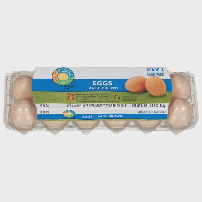 Full Circle  Brown Eggs, Cage Free Large, 1 dozen