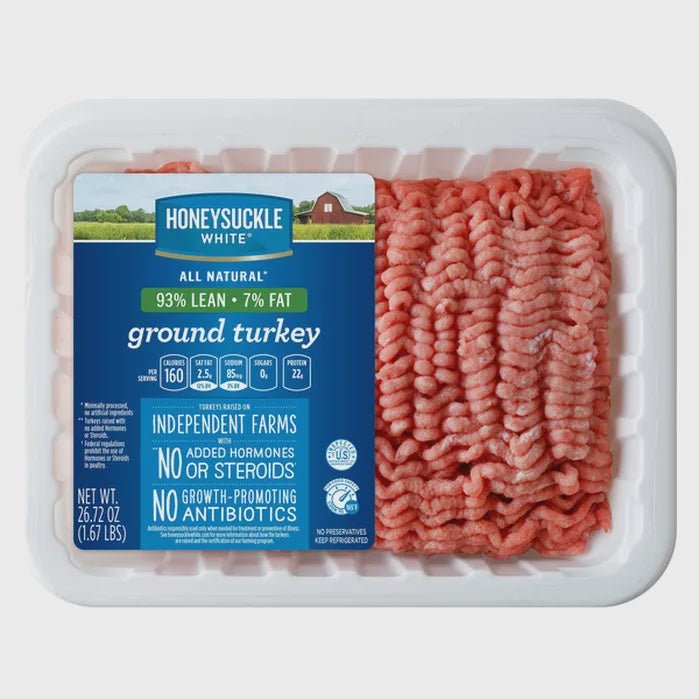 Honeysuckle White Ground Turkey, All Natural, 1.67 lbs