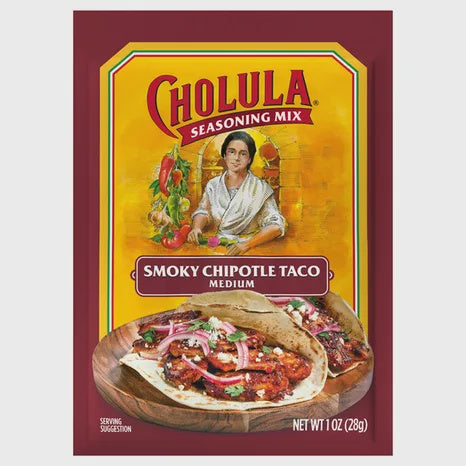 Cholula Smoky Chipotle Taco Seasoning Mix, Medium, 1oz